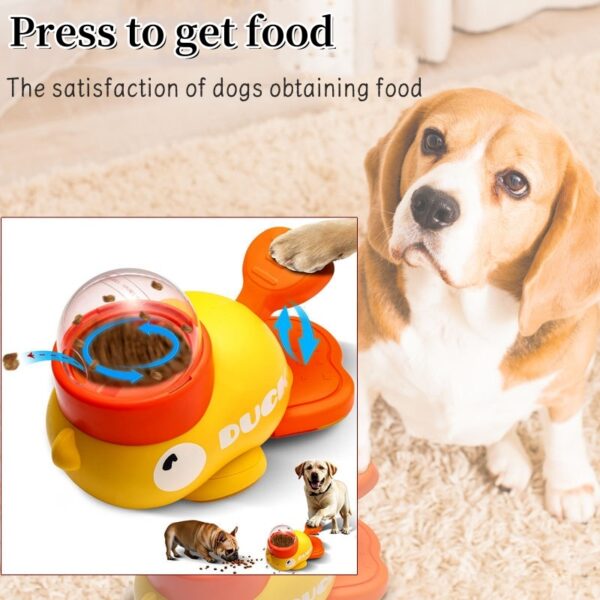 ⁦Dog Puzzle Feeder Interactive Pet Food Treat Dispenser Cartoon Duck Design Anti-slip Pets Automatic Feeder Toys For Dog Training Pet Products⁩ – תמונה ⁦3⁩