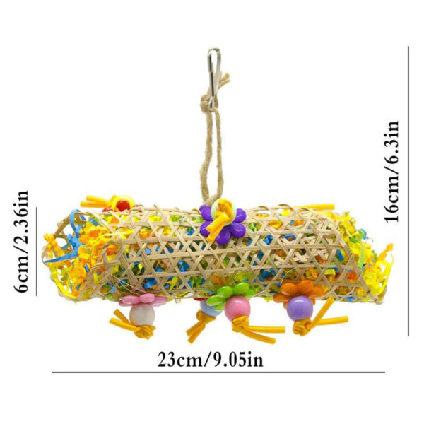 3pcs Bird Toy Parrot Gnawing Supplies Utensils Brushed Rattan Ball Grass Wooden Toys - Image 3