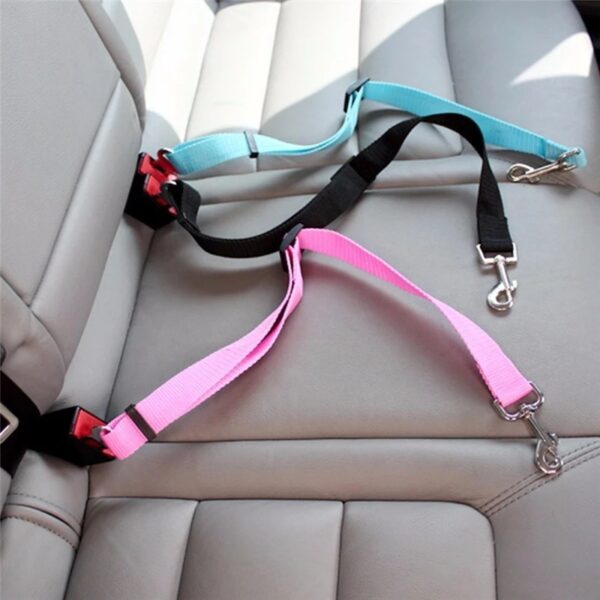 ⁦Adjustable Pet Cat Dog Car Seat Belt Pet Seat Vehicle Dog Harness Lead Clip Safety Lever Traction Dog Collars Dogs Accessoires Pets Products⁩ – תמונה ⁦4⁩