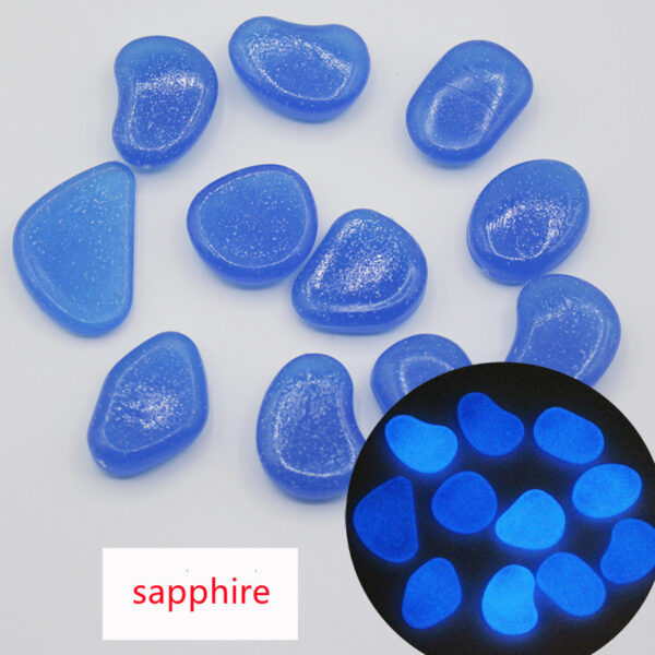Garden aquarium aquarium luminous stone Artificial fluorite fluorescent luminous pebbles - Image 2