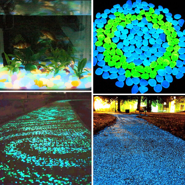 Garden aquarium aquarium luminous stone Artificial fluorite fluorescent luminous pebbles - Image 8