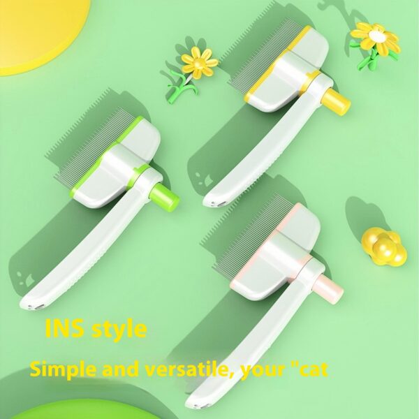 Cat Comb Tie Removal Floating Hair Magic Long Hair Pet Self-Cleaning Row Dog Cat Comb Grooming Supplies Flea Removal Brush Pets Products - Image 5