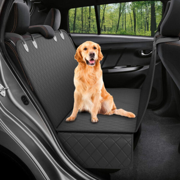 ⁦Dog Car Seat Cover View Mesh Pet Carrier Hammock Safety Protector Car Rear Back Seat Mat With Zipper And Pocket For Travel⁩ – תמונה ⁦9⁩