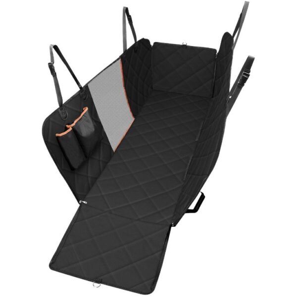 ⁦Dog Car Seat Cover View Mesh Pet Carrier Hammock Safety Protector Car Rear Back Seat Mat With Zipper And Pocket For Travel⁩ – תמונה ⁦6⁩