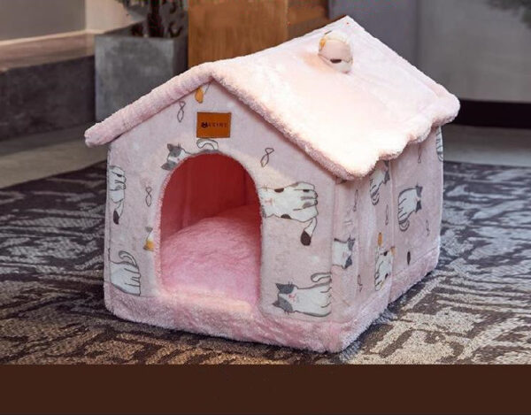 ⁦Foldable Dog House Pet Cat Bed Winter Dog Villa Sleep Kennel Removable Nest Warm Enclosed Cave Sofa Pets Supplies⁩ – תמונה ⁦7⁩