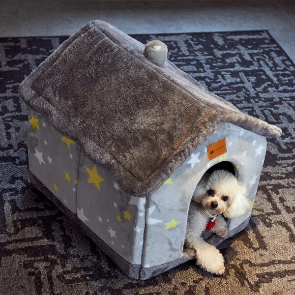 ⁦Foldable Dog House Pet Cat Bed Winter Dog Villa Sleep Kennel Removable Nest Warm Enclosed Cave Sofa Pets Supplies⁩ – תמונה ⁦5⁩