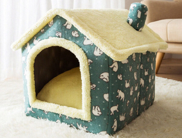 ⁦Foldable Dog House Pet Cat Bed Winter Dog Villa Sleep Kennel Removable Nest Warm Enclosed Cave Sofa Pets Supplies⁩ – תמונה ⁦8⁩