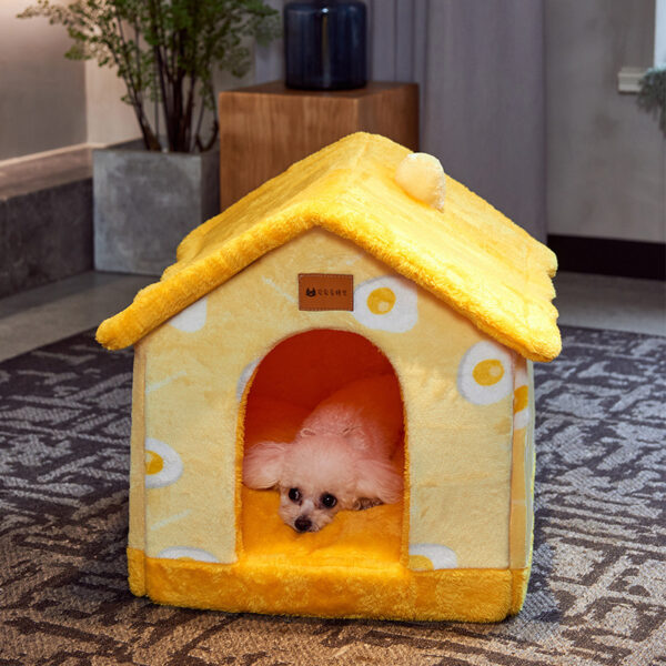 ⁦Foldable Dog House Pet Cat Bed Winter Dog Villa Sleep Kennel Removable Nest Warm Enclosed Cave Sofa Pets Supplies⁩ – תמונה ⁦3⁩